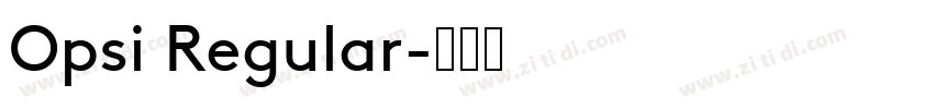 Opsi Regular字体转换